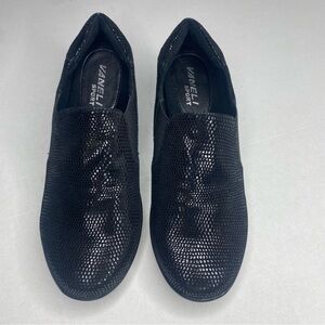 Vaneli Sport Anemone Black E-Print Size 8.5 Women's Slip-on Shoes, Suede Upper